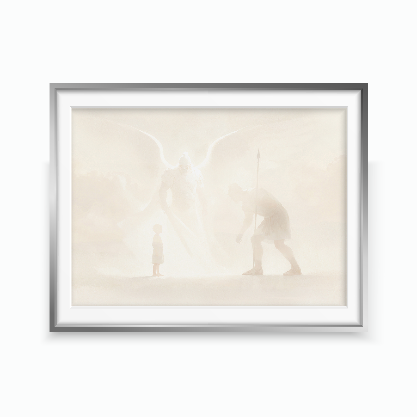 David and Goliath Printable Wall Art, 1 Samuel 17:45-47 Scripture Print