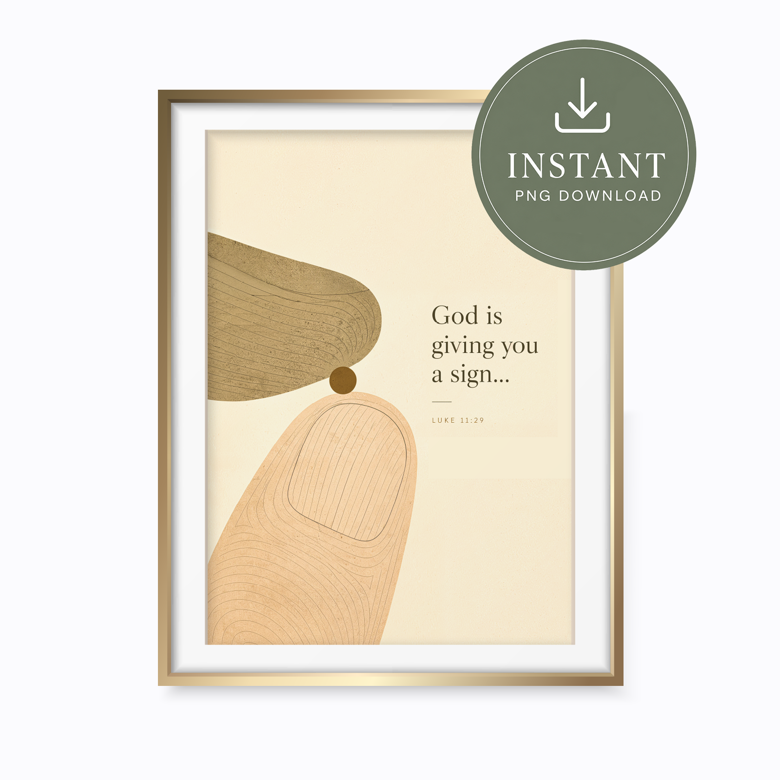 God Is Giving You a Sign PNG, Christian Wall Art