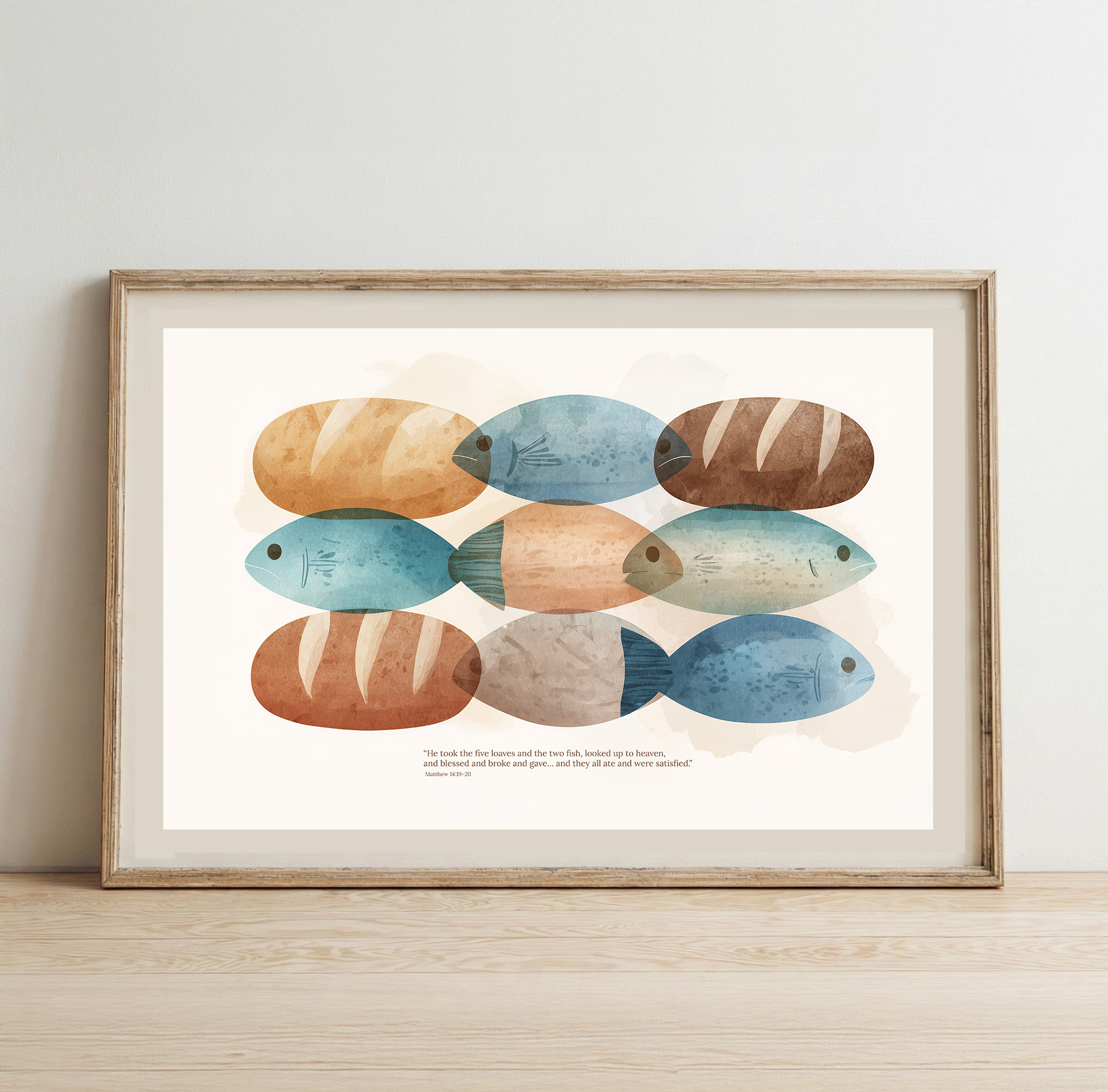 Loaves and Fish Print, Christian Kitchen Art
