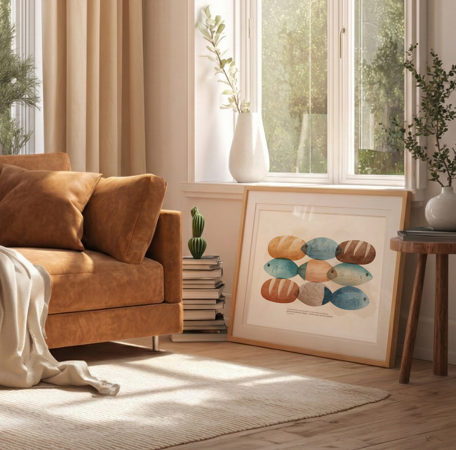 Loaves and Fish Print, Christian Kitchen Art