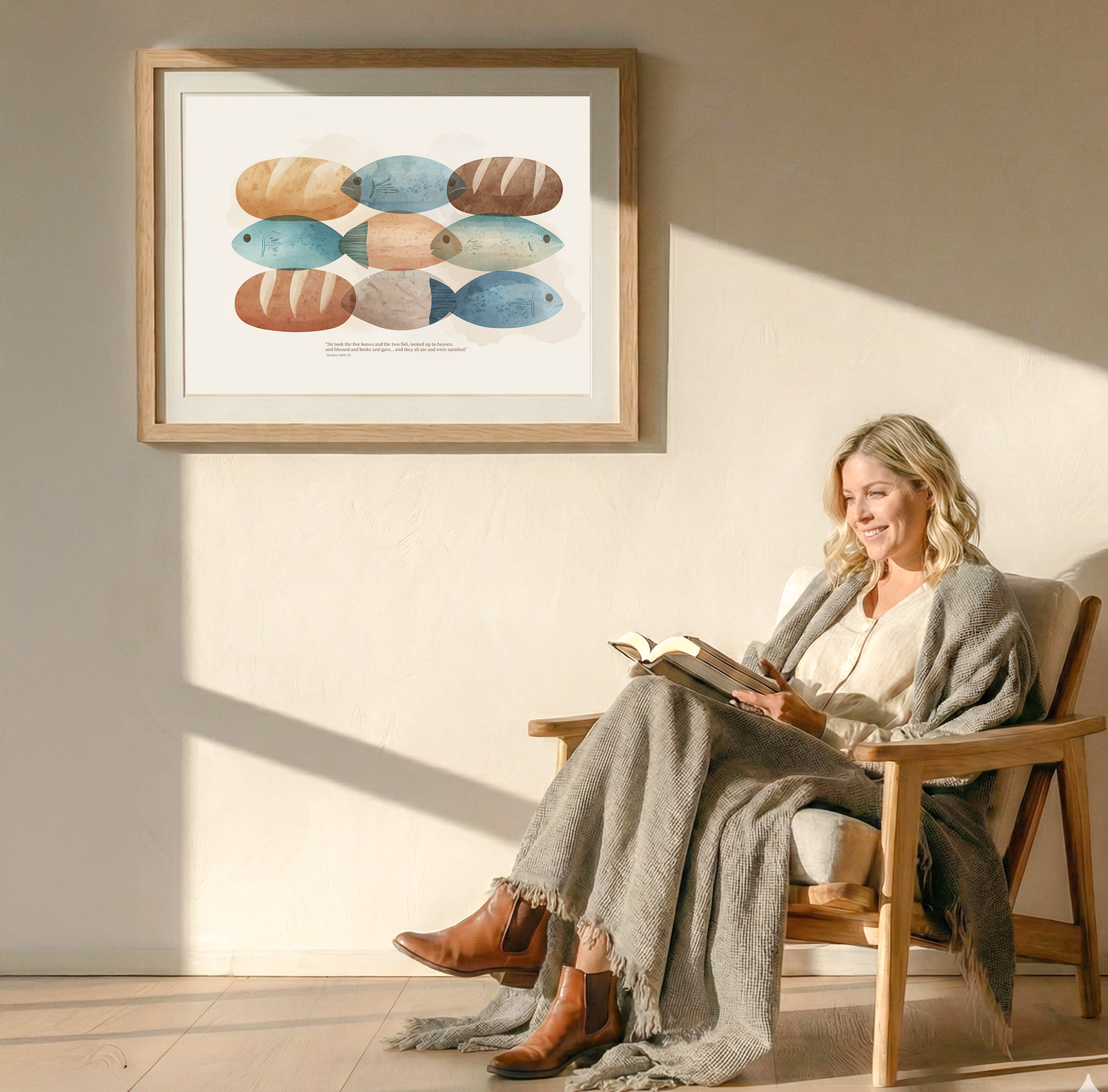 Loaves and Fish Print, Christian Kitchen Art