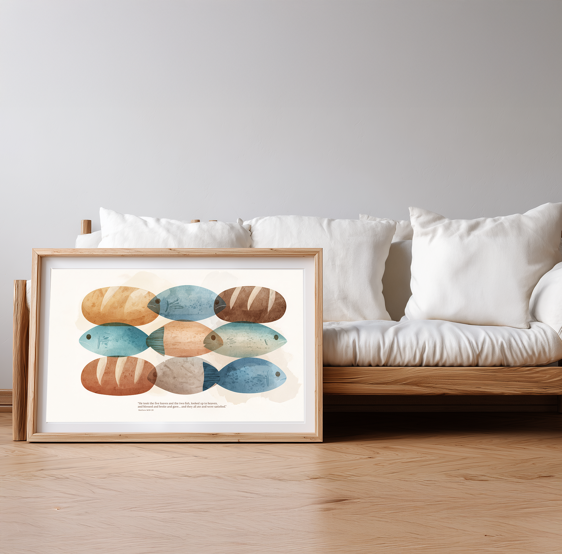 Loaves and Fish Print, Christian Kitchen Art