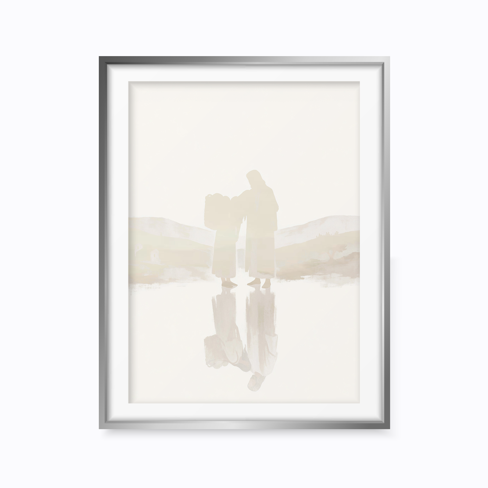 Immediately She Stood Straight Poster, Luke 13:10-13 Christian Wall Art Print Classic Semi-Glossy Paper Poster