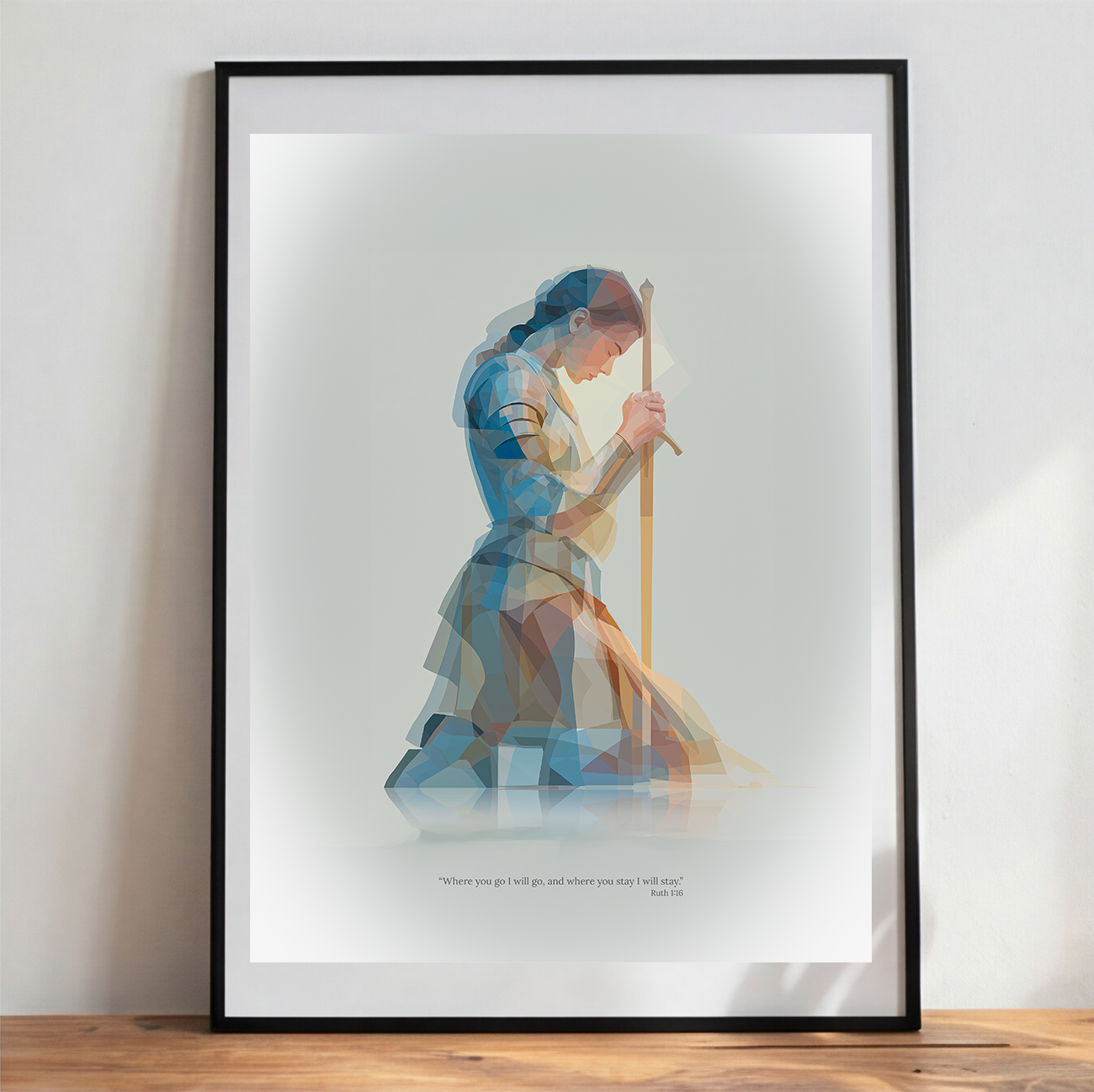 Ruth 1:16 Scripture Art Print, Christian Home Decor