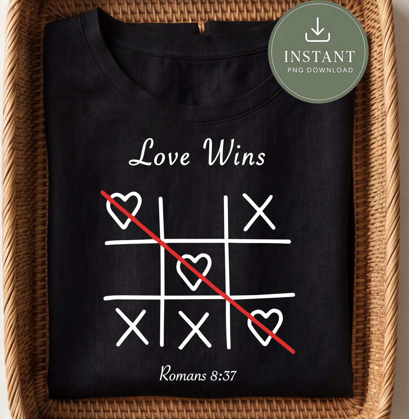 Love Wins PNG, Christian Commercial Use Bible Design